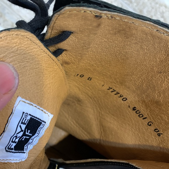 Black moto boot Frye combat lace up - Picture 15 of 16